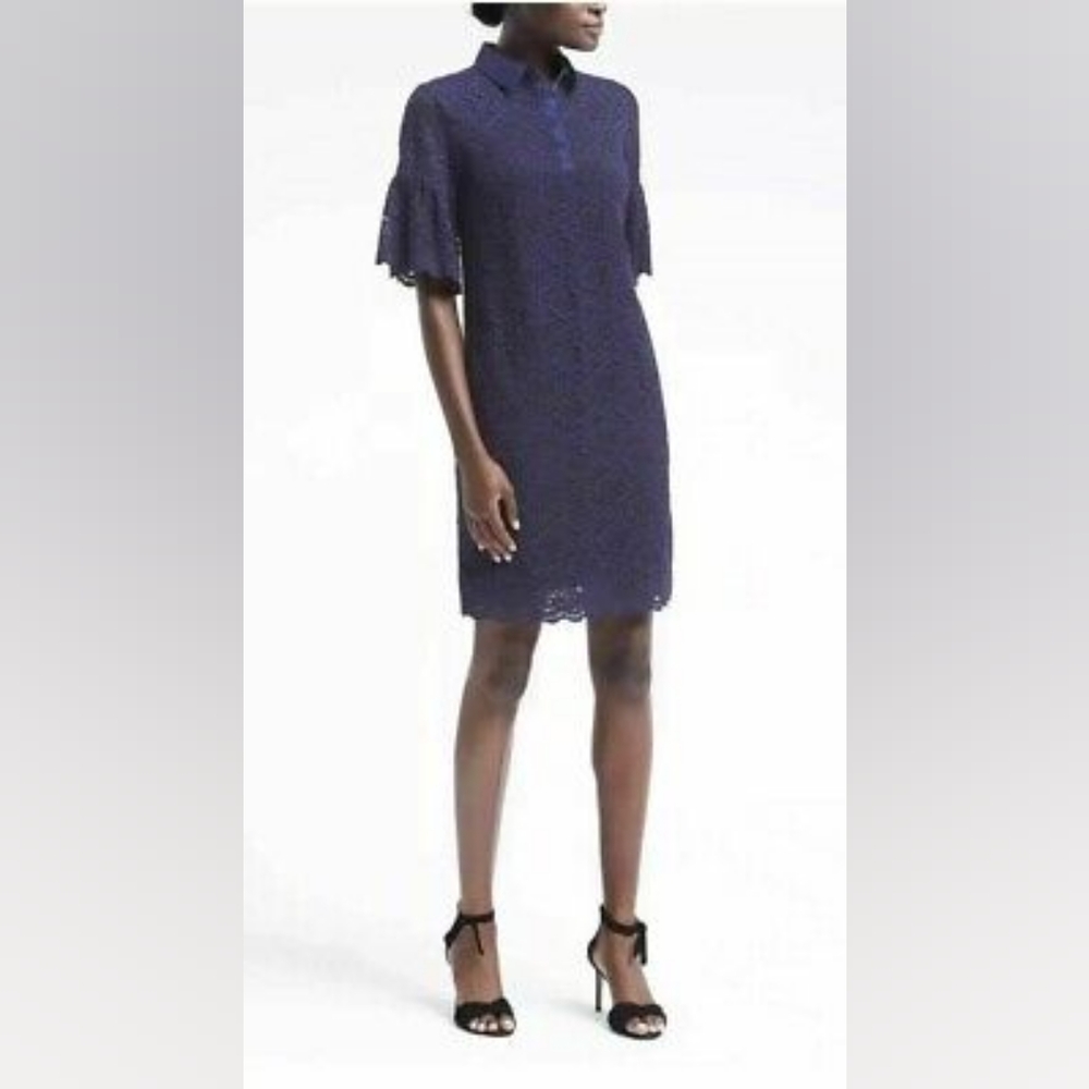 NWT Banana Republic Flutter Sleeve Lace Dress